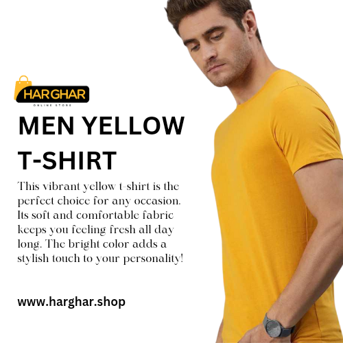 Pack of four mens shirts - Yellow half salves